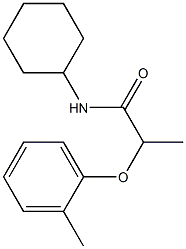 N-cyclohexyl-2-(2-methylphenoxy)propanamide Struktur