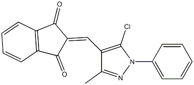 2-[(5-chloro-3-methyl-1-phenyl-1H-pyrazol-4-yl)methylene]-1H-indene-1,3(2H)-dione Struktur