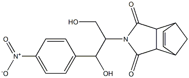 4-(2-hydroxy-1-(hydroxymethyl)-2-{4-nitrophenyl}ethyl)-4-azatricyclo[5.2.1.0~2,6~]dec-8-ene-3,5-dione Struktur