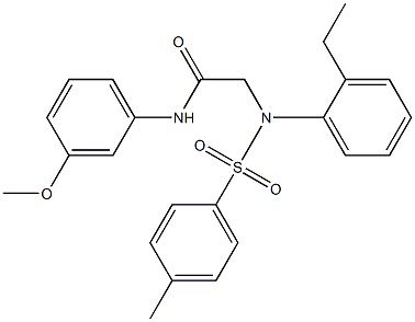 2-{2-ethyl[(4-methylphenyl)sulfonyl]anilino}-N-(3-methoxyphenyl)acetamide Struktur