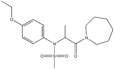 N-[2-(1-azepanyl)-1-methyl-2-oxoethyl]-N-(4-ethoxyphenyl)methanesulfonamide Struktur