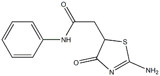 2-(2-amino-4-oxo-4,5-dihydro-1,3-thiazol-5-yl)-N-phenylacetamide Struktur