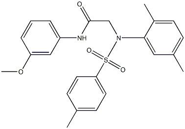 2-{2,5-dimethyl[(4-methylphenyl)sulfonyl]anilino}-N-(3-methoxyphenyl)acetamide Struktur