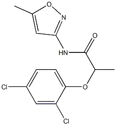 2-(2,4-dichlorophenoxy)-N-(5-methyl-3-isoxazolyl)propanamide Struktur