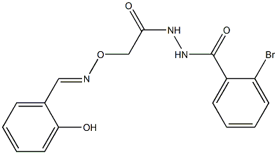 2-bromo-N'-({[(2-hydroxybenzylidene)amino]oxy}acetyl)benzohydrazide Struktur