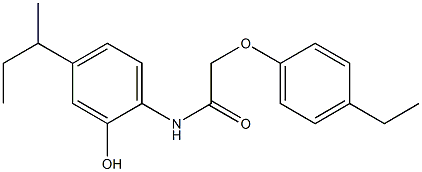 2-[(4-ethylphenyl)oxy]-N-[2-hydroxy-4-(1-methylpropyl)phenyl]acetamide Struktur