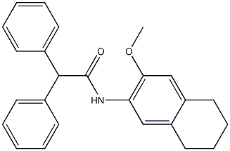 N-(3-methoxy-5,6,7,8-tetrahydro-2-naphthalenyl)-2,2-diphenylacetamide Struktur