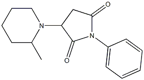 3-(2-methyl-1-piperidinyl)-1-phenyl-2,5-pyrrolidinedione Struktur