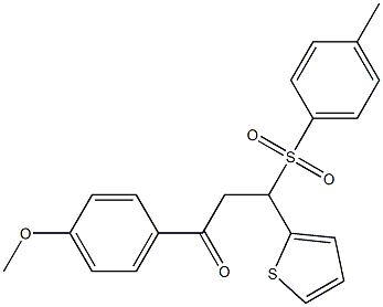 1-(4-methoxyphenyl)-3-[(4-methylphenyl)sulfonyl]-3-thien-2-ylpropan-1-one Struktur