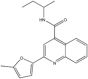 N-(sec-butyl)-2-(5-methyl-2-furyl)-4-quinolinecarboxamide Struktur