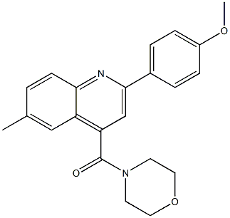 methyl 4-[6-methyl-4-(4-morpholinylcarbonyl)-2-quinolinyl]phenyl ether Struktur