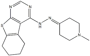 1-methyl-4-piperidinone 5,6,7,8-tetrahydro[1]benzothieno[2,3-d]pyrimidin-4-ylhydrazone Struktur