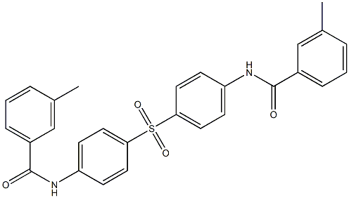 3-methyl-N-[4-({4-[(3-methylbenzoyl)amino]phenyl}sulfonyl)phenyl]benzamide Struktur