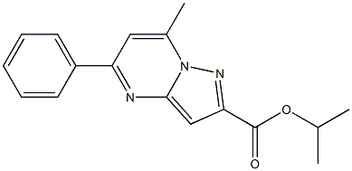 isopropyl 7-methyl-5-phenylpyrazolo[1,5-a]pyrimidine-2-carboxylate Struktur