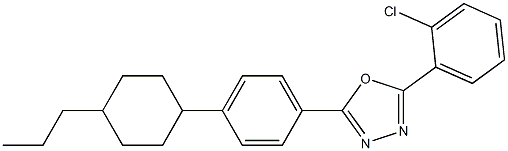 2-(2-chlorophenyl)-5-[4-(4-propylcyclohexyl)phenyl]-1,3,4-oxadiazole Struktur