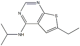 N-(6-ethylthieno[2,3-d]pyrimidin-4-yl)-N-isopropylamine Struktur