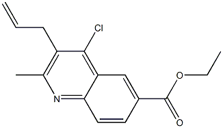 ethyl 3-allyl-4-chloro-2-methyl-6-quinolinecarboxylate Struktur