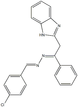 4-chlorobenzaldehyde [2-(1H-benzimidazol-2-yl)-1-phenylethylidene]hydrazone Struktur