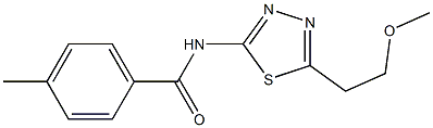 N-[5-(2-methoxyethyl)-1,3,4-thiadiazol-2-yl]-4-methylbenzamide Struktur