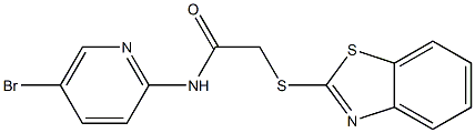 2-(1,3-benzothiazol-2-ylsulfanyl)-N-(5-bromo-2-pyridinyl)acetamide Struktur