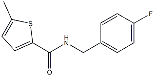 N-(4-fluorobenzyl)-5-methyl-2-thiophenecarboxamide Struktur