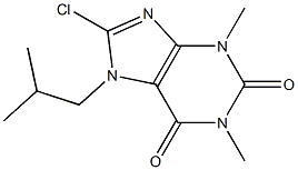 8-chloro-7-isobutyl-1,3-dimethyl-3,7-dihydro-1H-purine-2,6-dione Struktur