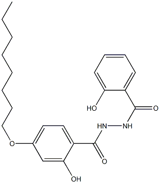 2-hydroxy-N'-(2-hydroxybenzoyl)-4-(octyloxy)benzohydrazide Struktur