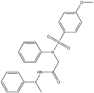 2-{[(4-methoxyphenyl)sulfonyl]anilino}-N-(1-phenylethyl)acetamide Struktur