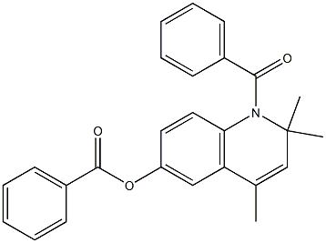 1-benzoyl-2,2,4-trimethyl-1,2-dihydro-6-quinolinyl benzoate Struktur