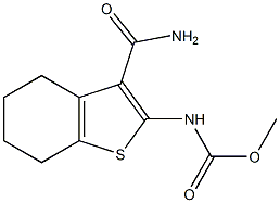 methyl 3-(aminocarbonyl)-4,5,6,7-tetrahydro-1-benzothien-2-ylcarbamate Struktur