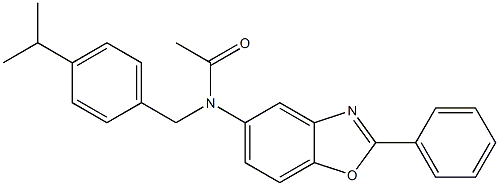 N-(4-isopropylbenzyl)-N-(2-phenyl-1,3-benzoxazol-5-yl)acetamide Struktur