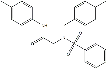 N-(4-methylphenyl)-2-[[(4-methylphenyl)methyl](phenylsulfonyl)amino]acetamide Struktur