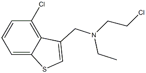 2-chloro-N-[(4-chloro-1-benzothien-3-yl)methyl]-N-ethylethanamine Struktur