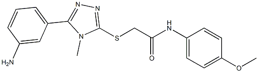 2-{[5-(3-aminophenyl)-4-methyl-4H-1,2,4-triazol-3-yl]sulfanyl}-N-(4-methoxyphenyl)acetamide Struktur