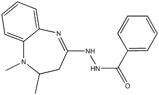 N'-(1,2-dimethyl-2,3-dihydro-1H-1,5-benzodiazepin-4-yl)benzohydrazide Struktur