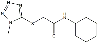 N-cyclohexyl-2-[(1-methyl-1H-tetraazol-5-yl)sulfanyl]acetamide Struktur