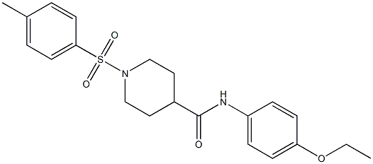 N-(4-ethoxyphenyl)-1-[(4-methylphenyl)sulfonyl]-4-piperidinecarboxamide Struktur