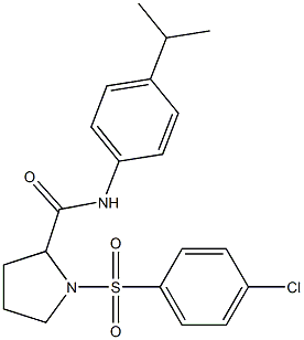 1-[(4-chlorophenyl)sulfonyl]-N-(4-isopropylphenyl)-2-pyrrolidinecarboxamide Struktur