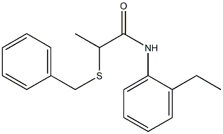 2-(benzylsulfanyl)-N-(2-ethylphenyl)propanamide Struktur