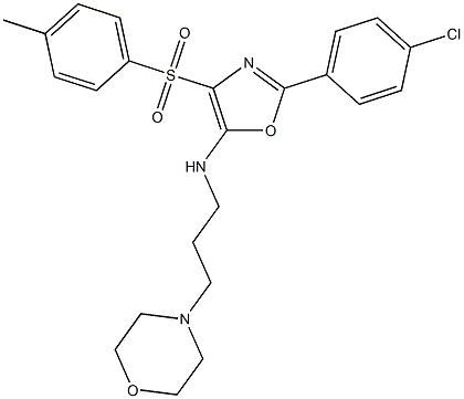 N-{2-(4-chlorophenyl)-4-[(4-methylphenyl)sulfonyl]-1,3-oxazol-5-yl}-N-[3-(4-morpholinyl)propyl]amine Struktur