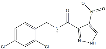 N-(2,4-dichlorobenzyl)-4-nitro-1H-pyrazole-3-carboxamide Struktur