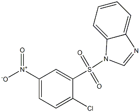 1-({2-chloro-5-nitrophenyl}sulfonyl)-1H-benzimidazole Struktur