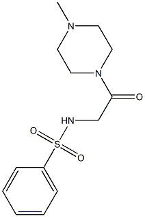 N-[2-(4-methyl-1-piperazinyl)-2-oxoethyl]benzenesulfonamide Struktur