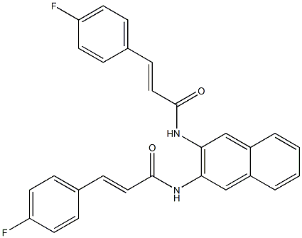 3-(4-fluorophenyl)-N-(3-{[3-(4-fluorophenyl)acryloyl]amino}-2-naphthyl)acrylamide Struktur