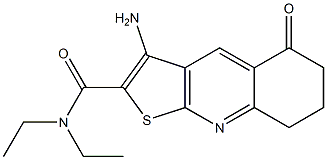 3-amino-N,N-diethyl-5-oxo-5,6,7,8-tetrahydrothieno[2,3-b]quinoline-2-carboxamide Struktur