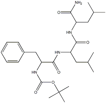 1,1-dimethylethyl 2-{[1-({[1-(aminocarbonyl)-3-methylbutyl]amino}carbonyl)-3-methylbutyl]amino}-2-oxo-1-(phenylmethyl)ethylcarbamate Struktur