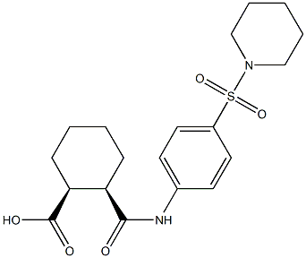 (1S,2R)-2-{[4-(1-piperidinylsulfonyl)anilino]carbonyl}cyclohexanecarboxylic acid Struktur