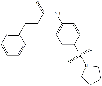 (E)-3-phenyl-N-[4-(1-pyrrolidinylsulfonyl)phenyl]-2-propenamide Struktur