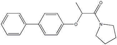 2-([1,1'-biphenyl]-4-yloxy)-1-(1-pyrrolidinyl)-1-propanone Struktur