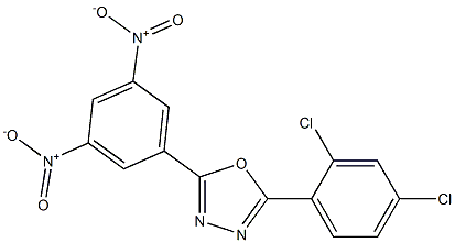 2-(2,4-dichlorophenyl)-5-(3,5-dinitrophenyl)-1,3,4-oxadiazole Struktur